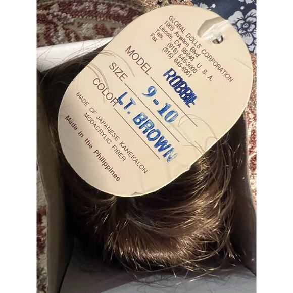 Hand Styled Doll Wigs By Global Dolls Model Robbie Size 9-10 Color LT .Brown - Picture 9 of 9